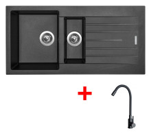 Sinks PERFECTO 1000.1 Metalblack + ELASTA černá matná 